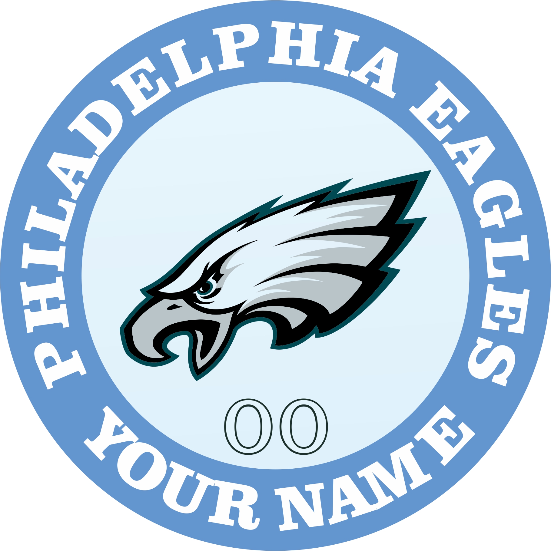 Philadelphia Eagles Customized Logo custom vinyl decal [STKNFL